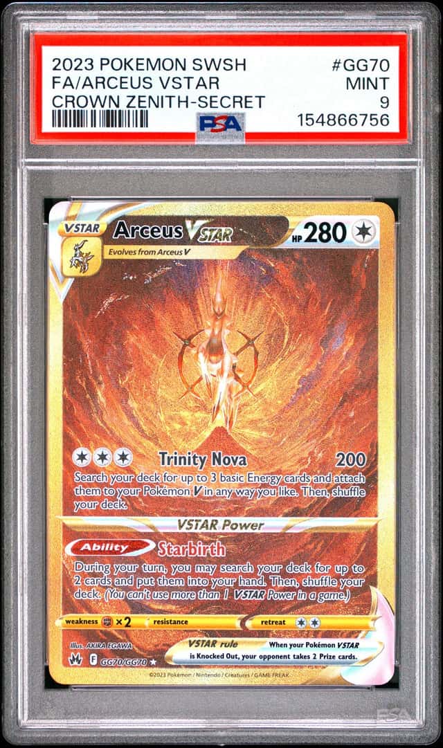 2023 Pokemon SWSH FA/ ARCEUS VSTAR CROWN ZENITH SECRET #GG70