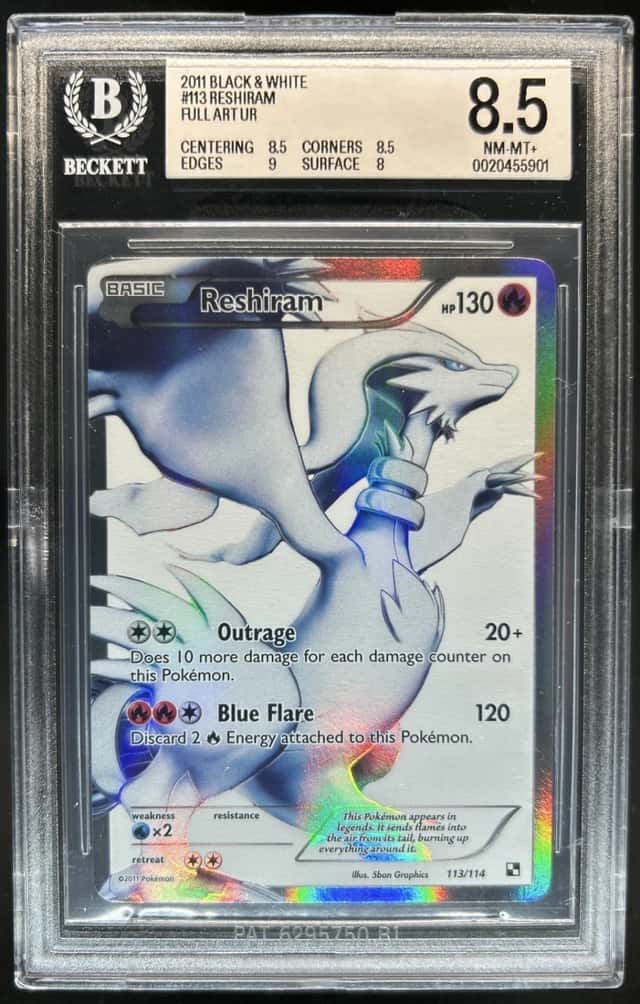 2011 Pokemon Black & White Reshiram #113/114 BGS 8.5