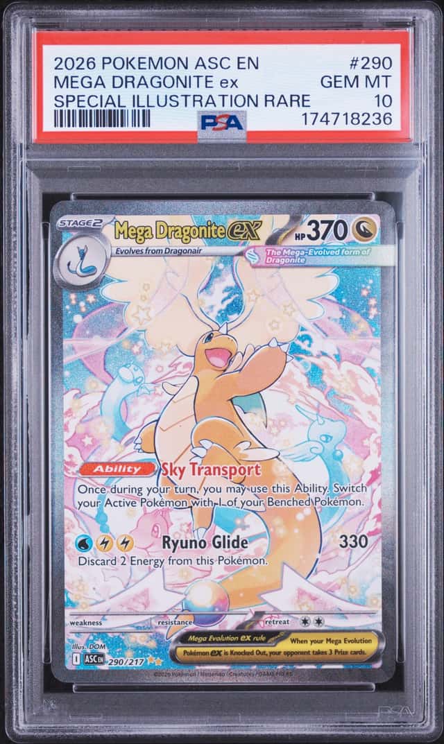 2026 Pokemon Mega Dragonite ex Special Illustration Rare #290/217 PSA 10 (B)