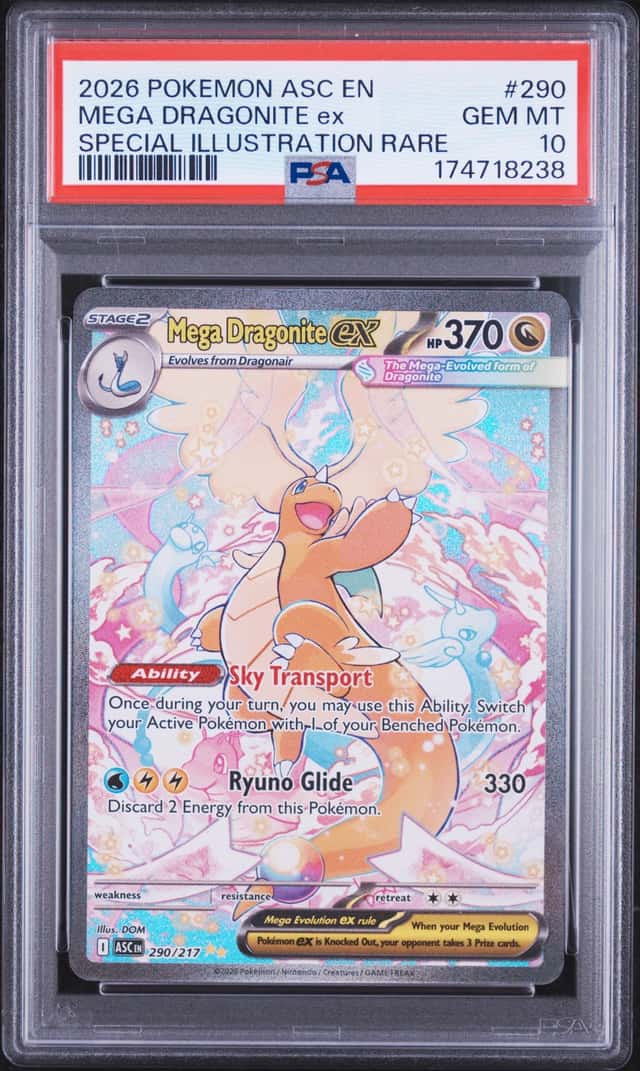 2026 Pokemon Mega Dragonite ex Special Illustration Rare #290/217 PSA 10 (A)