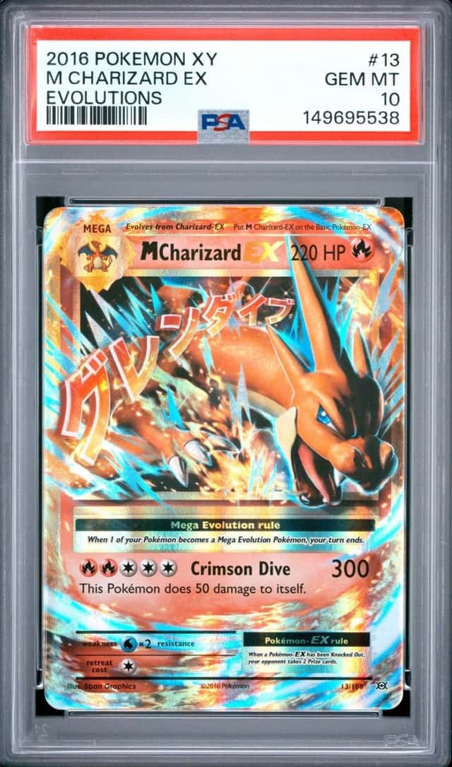 2016 POKEMON XY EVOLUTIONS #13 M CHARIZARD EX HOLO ULTRA RARE PSA 10 GEM MINT