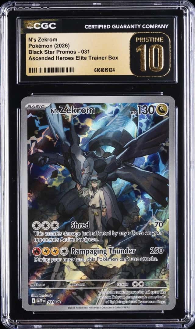 2026 POKEMON MEP ASCENDED HEROES ELITE TRAINER BOX #031 N'S ZEKROM CGC 10