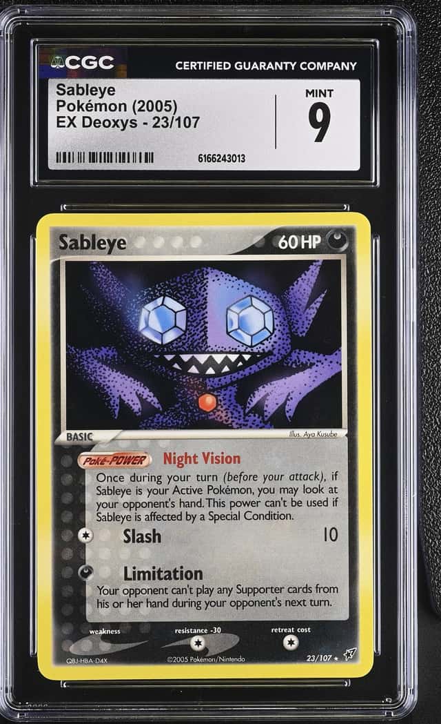 Pokemon Sableye EX Deoxys 23/107 CGC 9
