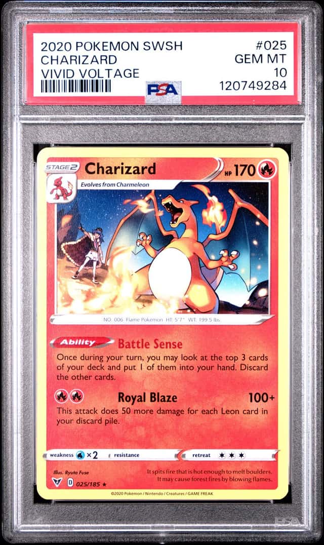 2020 Pokemon SWSH Vivid Voltage Charizard #025/185 PSA 10 GEM MINT