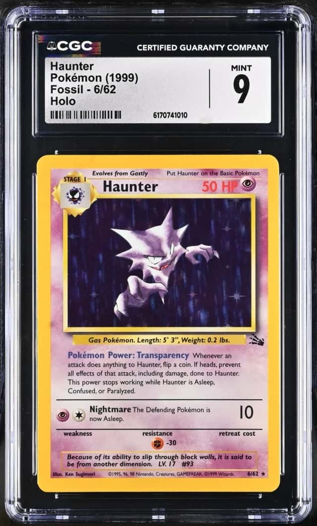 Pokemon Haunter Fossil Unlimited 6/62 Holo CGC 9 Mint