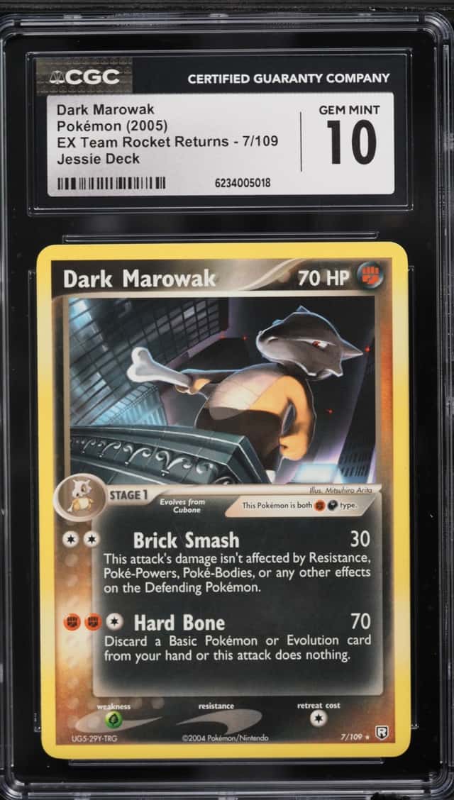 2005 Pokemon EX Team Rocket Returns Jessie Deck Dark Marowak #7 CGC 10 GEM MINT