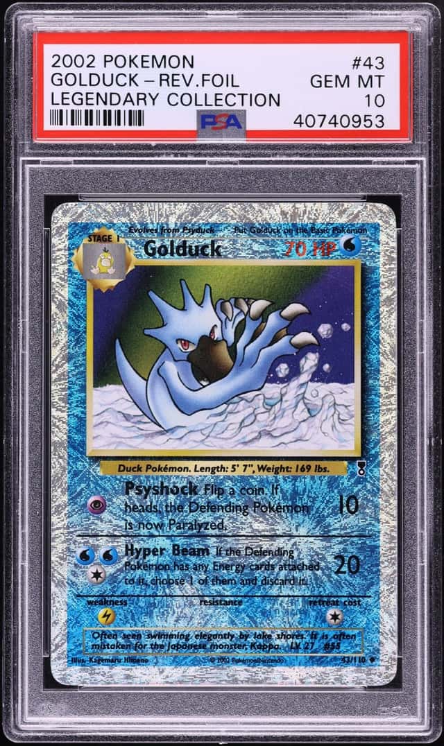 2002 Pokemon Legendary Collection Reverse Holo Golduck #43 PSA 10 GEM MINT