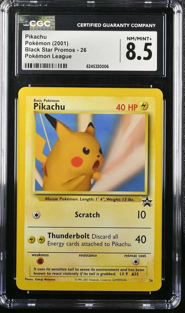 2001 Pokemon League Black Star Promo Pikachu #26 CGC 8.5 NM-MT+