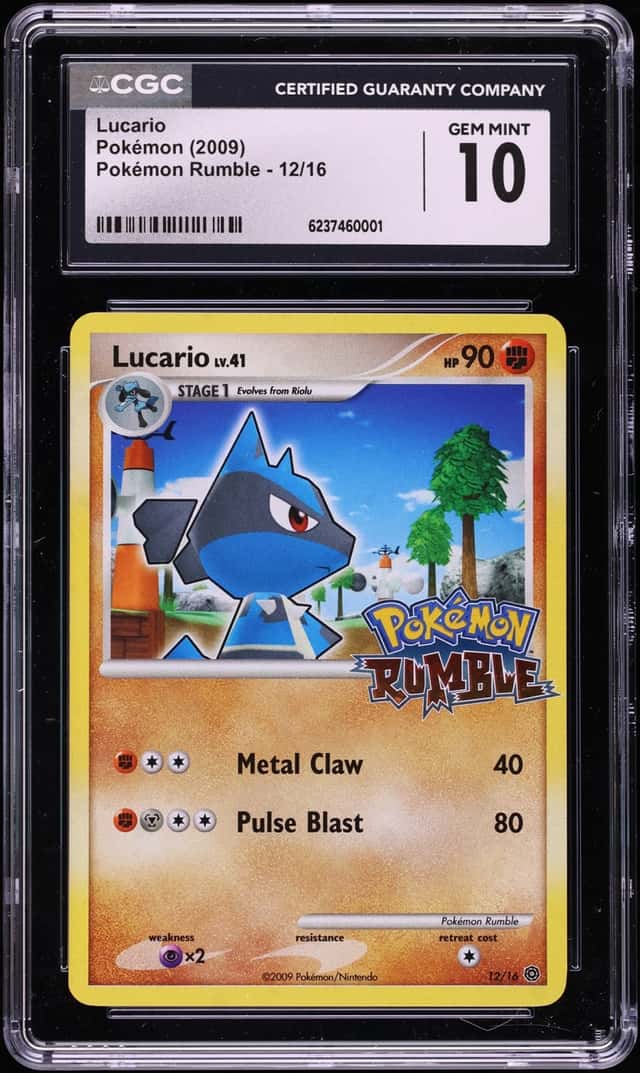 2009 Pokemon Platinum Rumble Lucario #12 CGC 10 GEM MINT