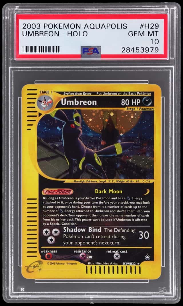 2003 Pokemon Aquapolis Holo Umbreon #H29