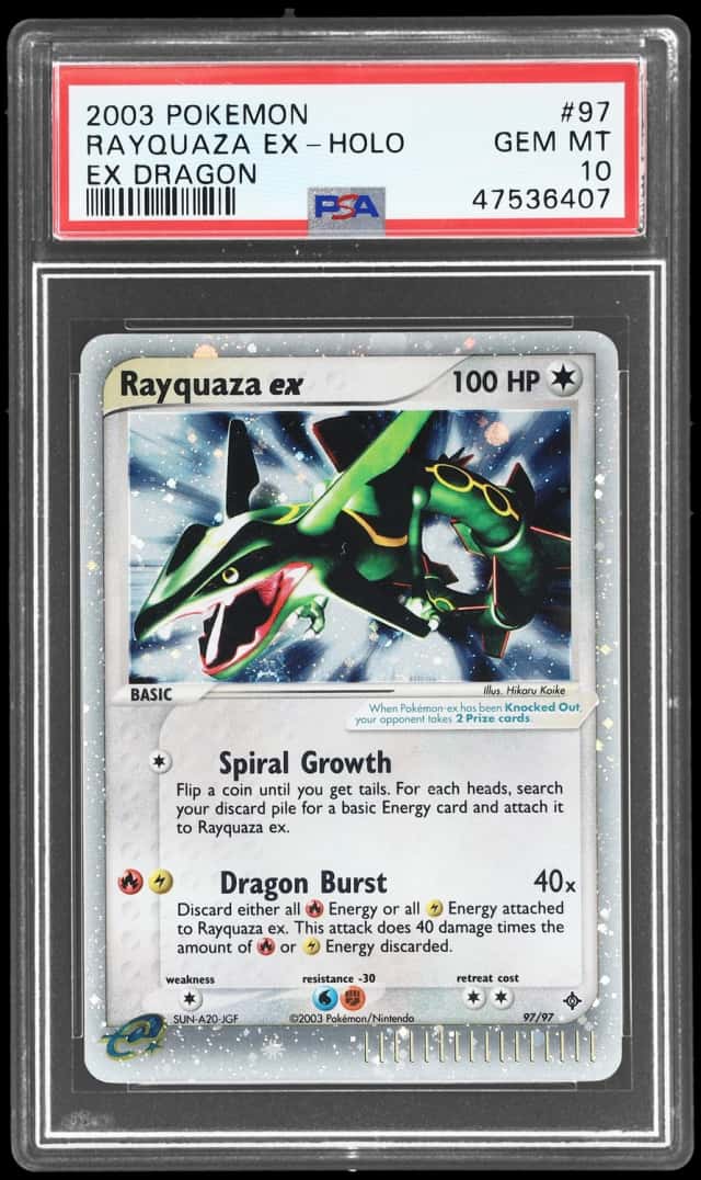 2003 Pokemon Ex Dragon Holo Rayquaza Ex #97