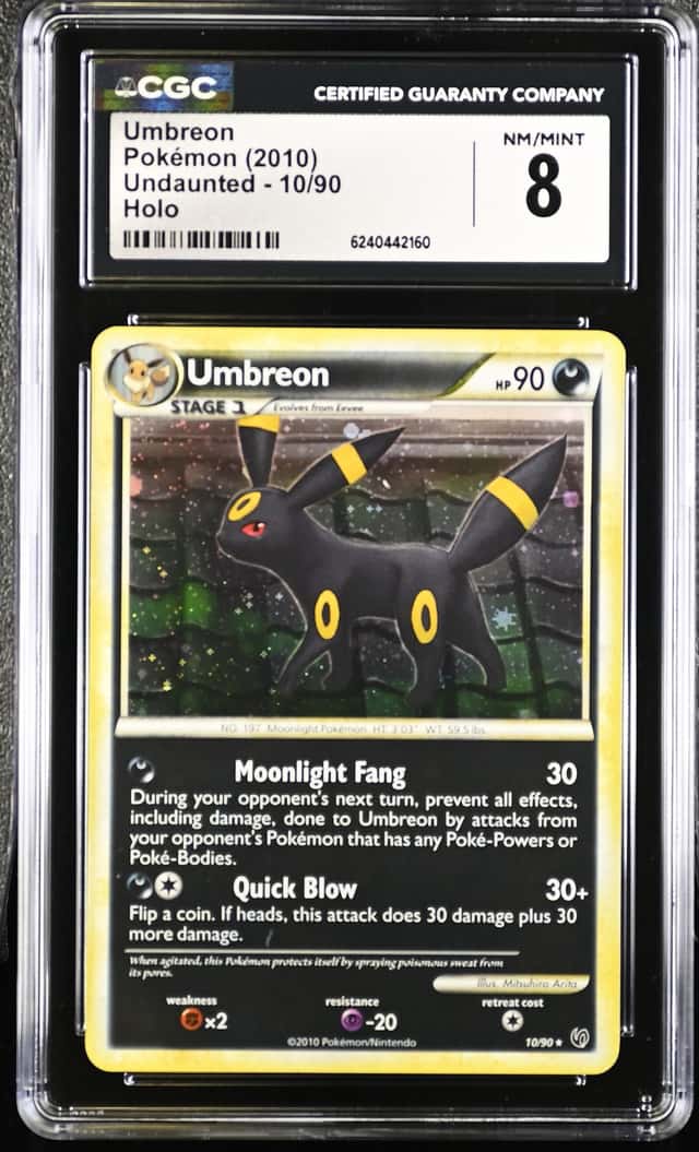 2010 Pokemon Undaunted #10 Umbreon HolO CGC 8 NM-MT