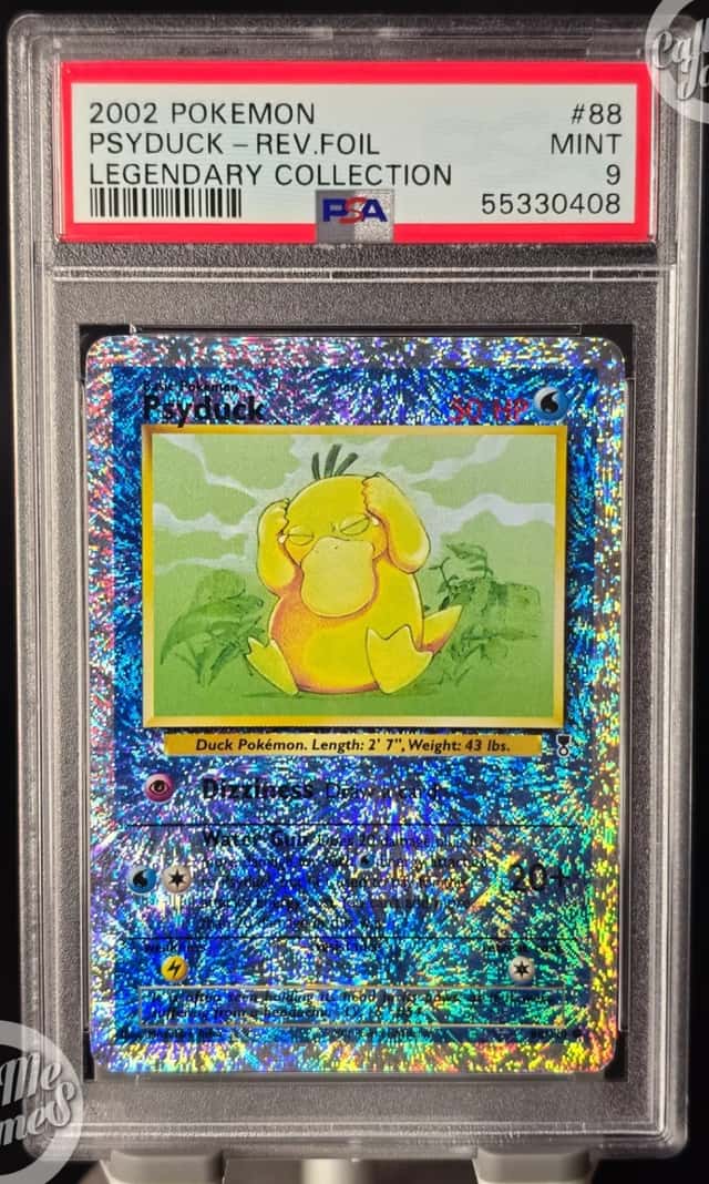 🐤 POKEMON PSYDUCK-REV.FOIL 2002 LEGENDARY COLLECTION #88 PSA 9 Reverse Holo