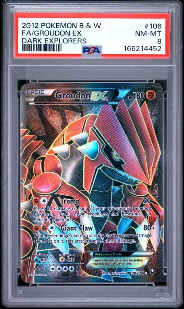 Pokemon Groudon EX Dark Explorers 106/108 PSA 8