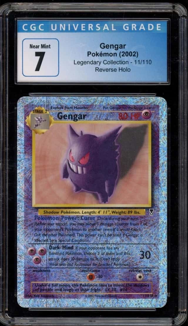 Pokemon Gengar Legendary Coll. 11/110 Reverse Holo CGC 7