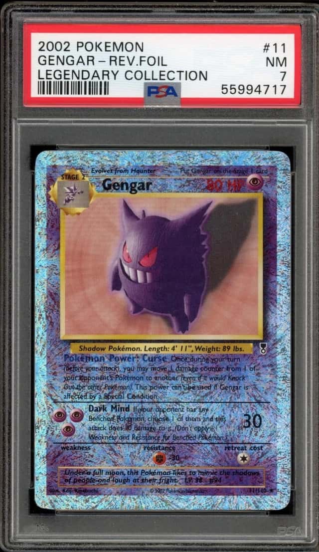 Pokemon Gengar Reverse Holo Legendary Coll. 11 PSA 7