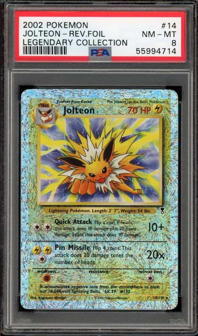 Pokemon Jolteon Reverse Holo Legendary Coll. 14 PSA 8