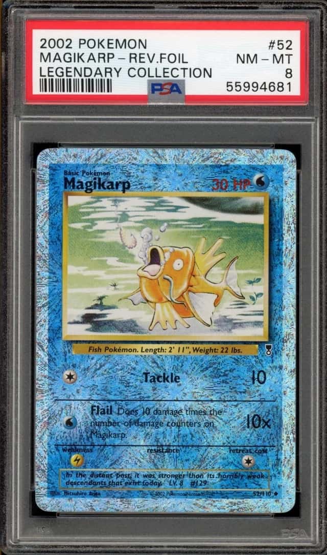 Pokemon Magikarp Reverse Holo Legendary Coll. 52 PSA 8