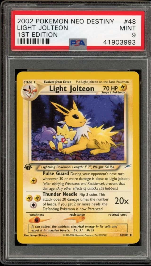 Pokemon Light Jolteon Neo Destiny 48/105 1st Edition PSA 9 Mint