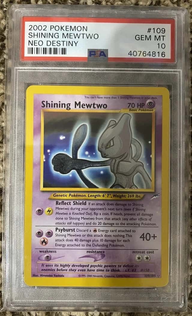 Pokémon PSA 10 Shining Mewtwo Neo Destiny