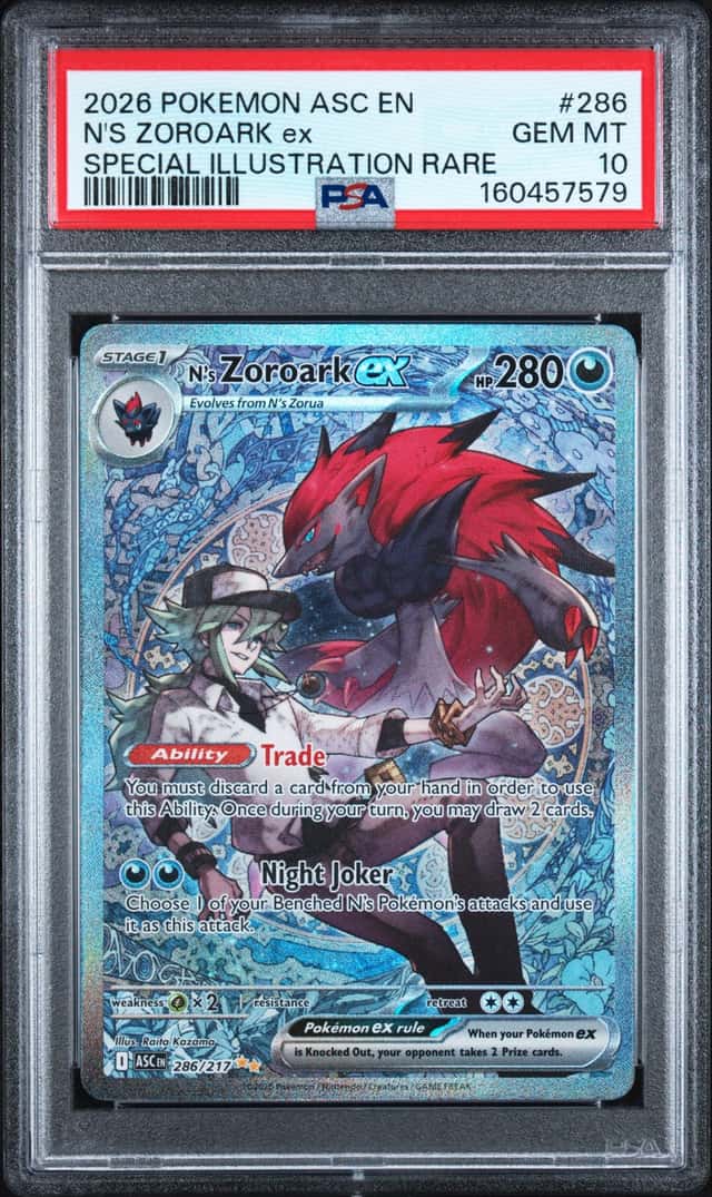2026 POKEMON ASC EN #286 NS ZOROARK EX SPECIAL ILLUSTRATION RARE PSA 10