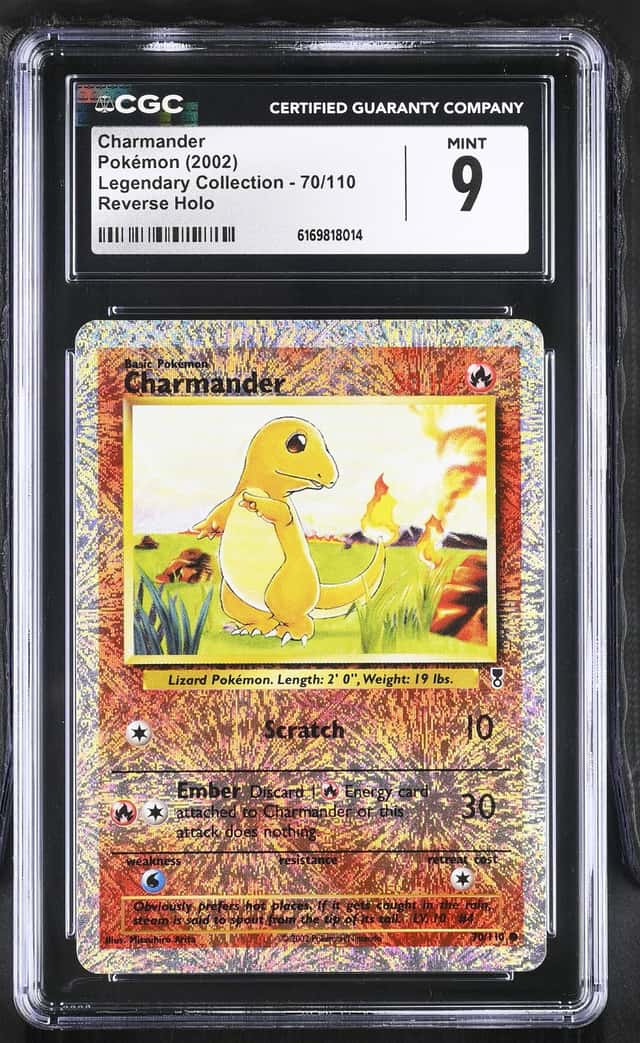 Pokemon CGC 9 Charmander Reverse Holo 2002 70/110 Legendary Collection English