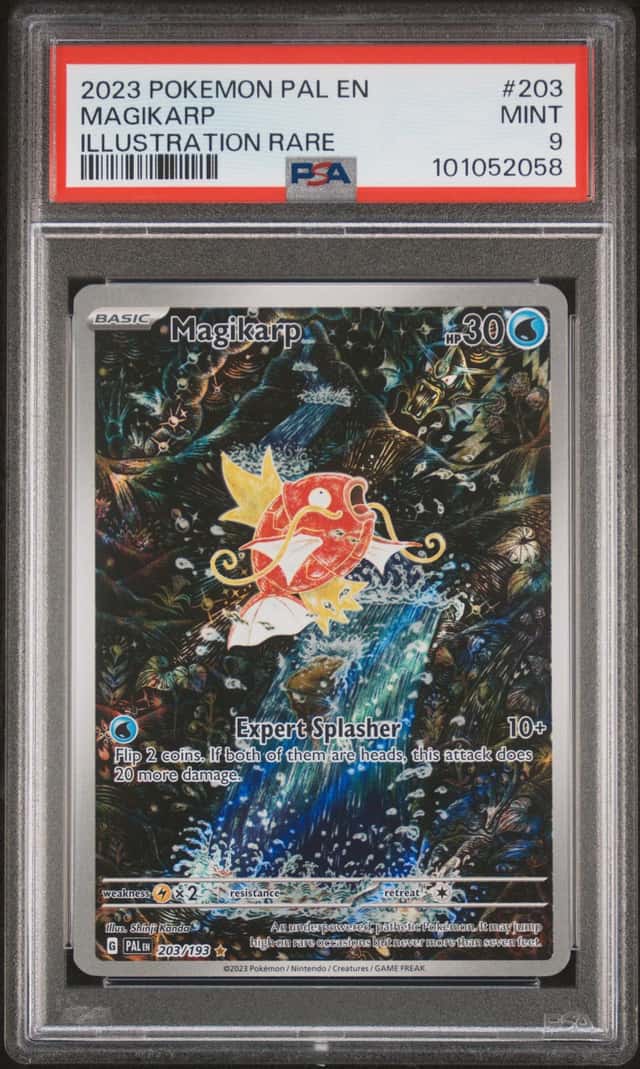 MAGIKARP 2023 POKEMON PALDEA EVOLVED 203/193 ILLUSTRATION RARE PSA 9 Q3963-7