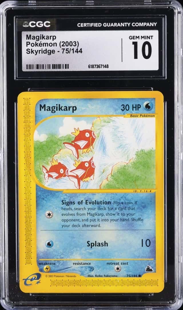 2003 POKEMON SKYRIDGE #75 MAGIKARP CGC 10 GEM MINT