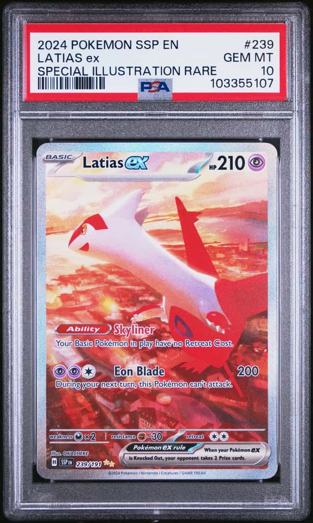 LATIAS EX 2024 POKEMON SURGING SPARKS 239/191 SIR PSA 10 Q3963-7