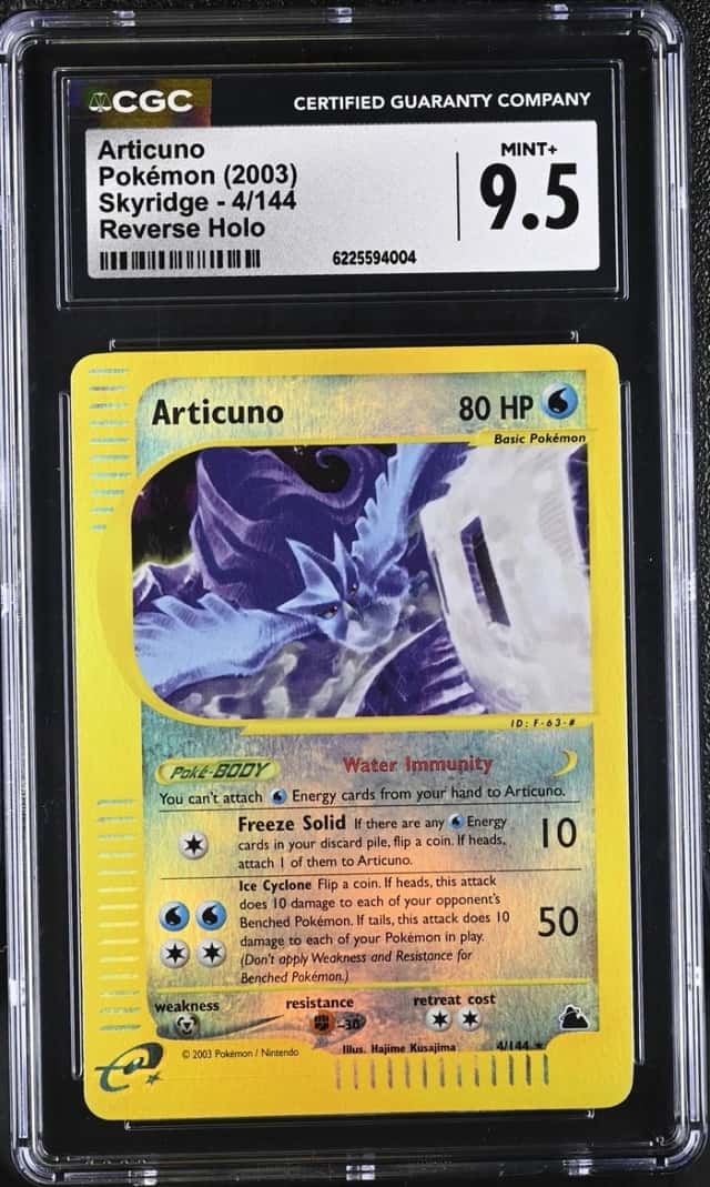 2003 Pokémon Articuno Reverse Holo Skyridge 4/144 CGC 9.5