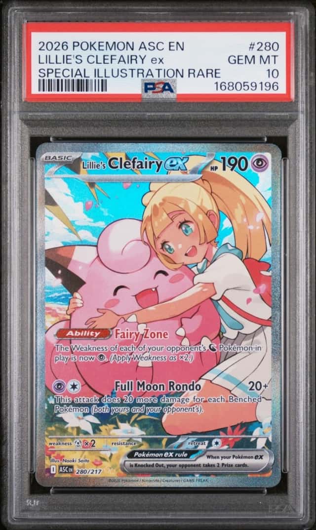 2026 POKEMON ASC SPECIAL ILLUSTRATION RARE #280 LILLIE'S CLEFAIRY EX PSA 10