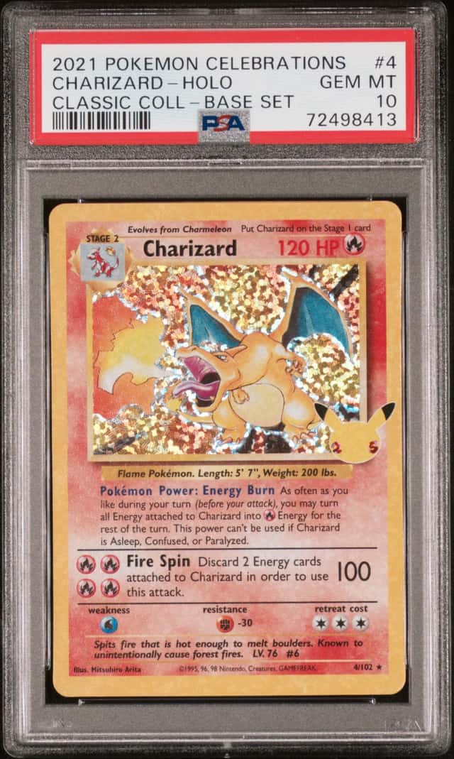 Pokemon TCG Celebrations Classic Collection Charizard 4/102 Holo PSA 10 2021
