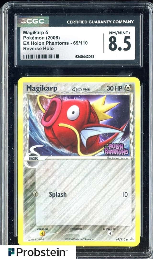 2006 Pokemon EX Holon Phantoms #69 Magikarp Reverse Holo CGC 8.5 NM-MT+