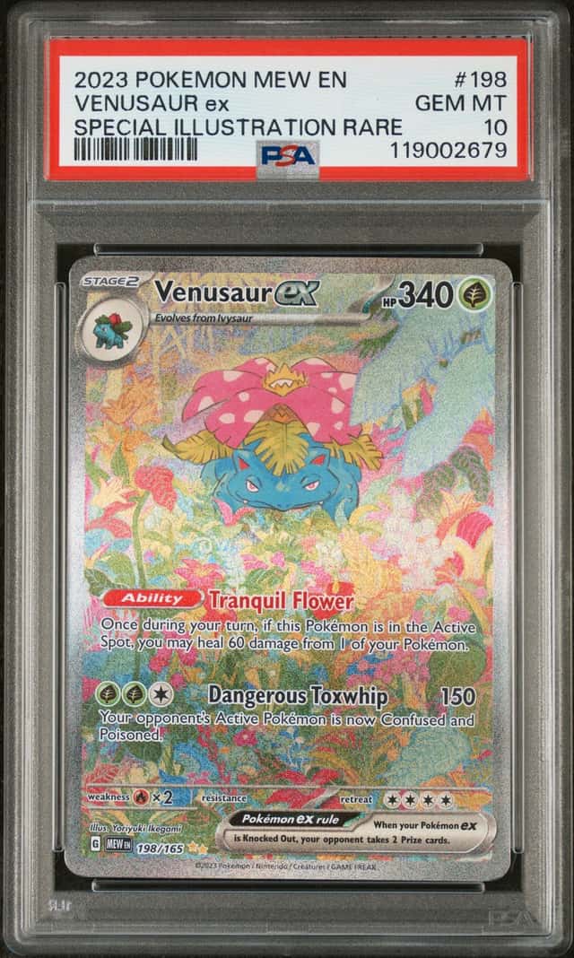 VENUSAUR EX 2023 POKEMON 151 198/165 SPECIAL ILLUSTRATION RARE PSA 10 Q3963-7