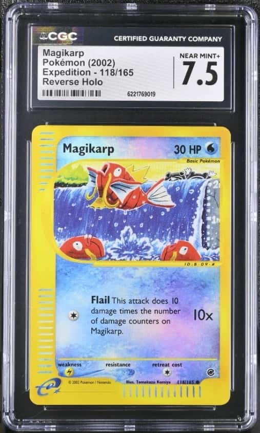 Pokémon Magikarp 2002 Expedition #118/165 Reverse Holo CGC 7.5