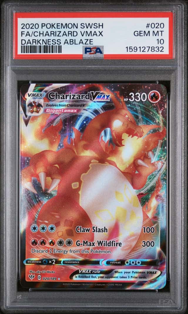 2020 POKEMON SWSH FA/CHARIZARD VMAX DARKNESS ABLAZE #020