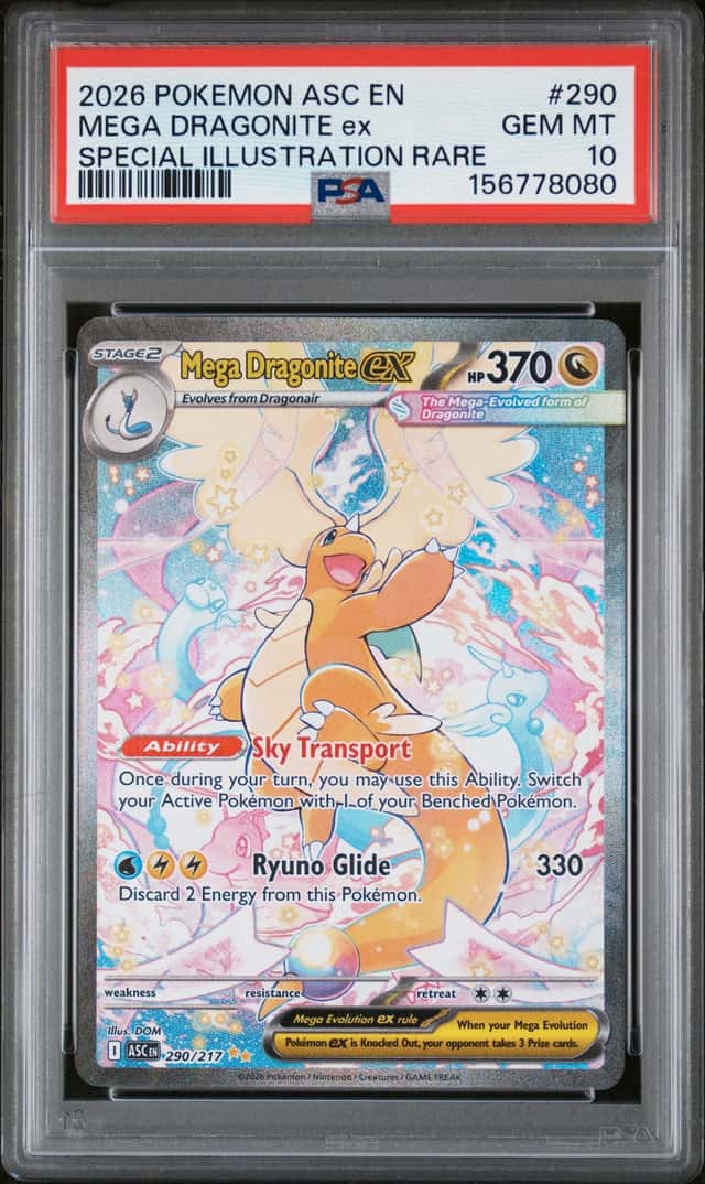 MEGA DRAGONITE EX 2026 POKEMON ASCENDED HEROES 290/217 SIR PSA 10 Q3963-7