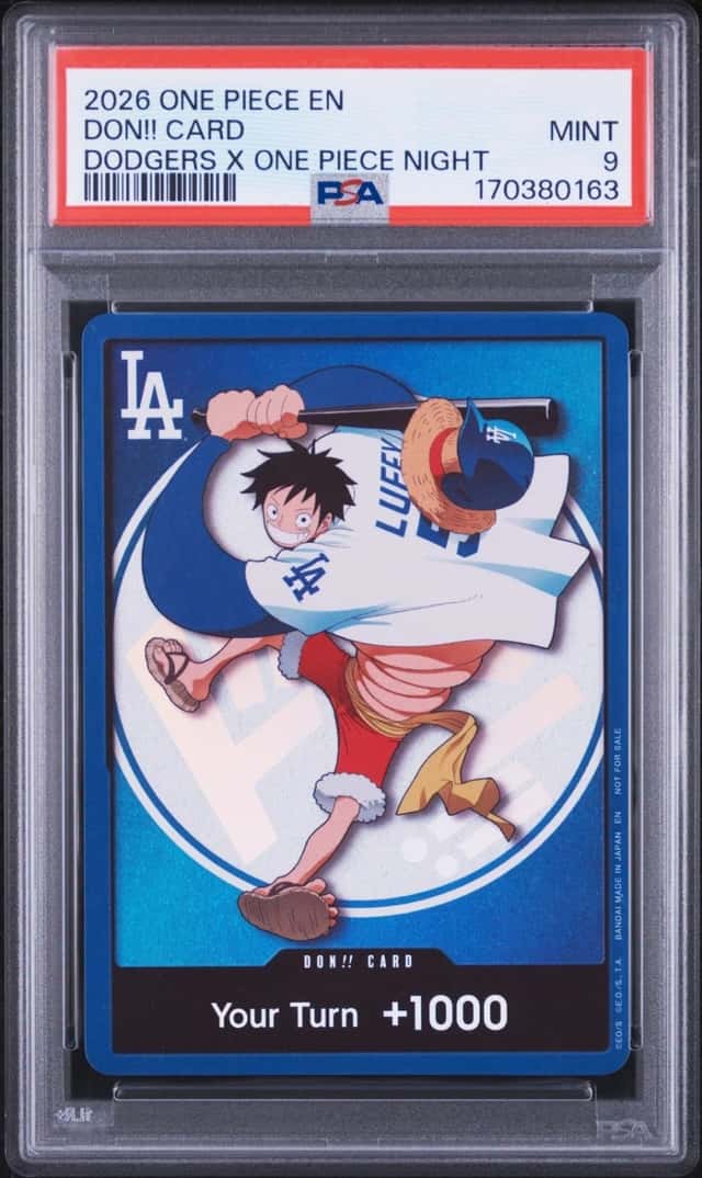 2026 ONE PIECE PROMOS DODGERS X ONE PIECE NIGHT DON!! CARD PSA 9