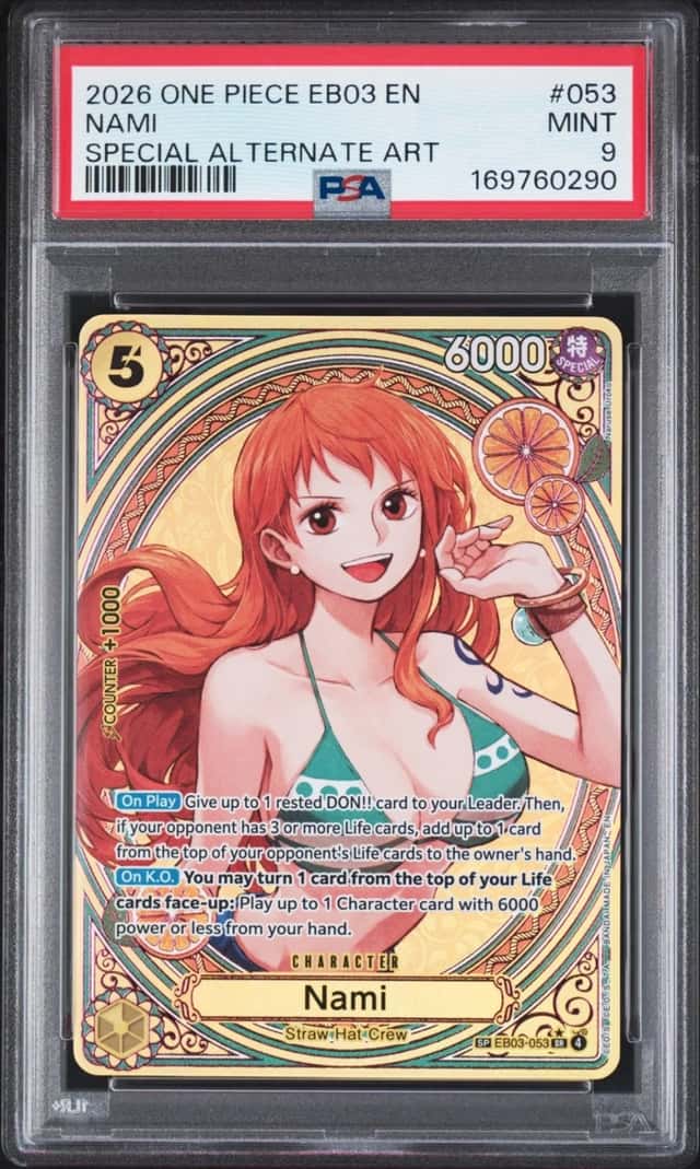 Nami 053 Special Alternate Art One Piece PSA 9