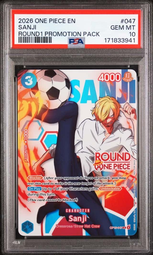 2026 ONE PIECE ROUND1 PROMOTION PACK #047 SANJI PSA 10