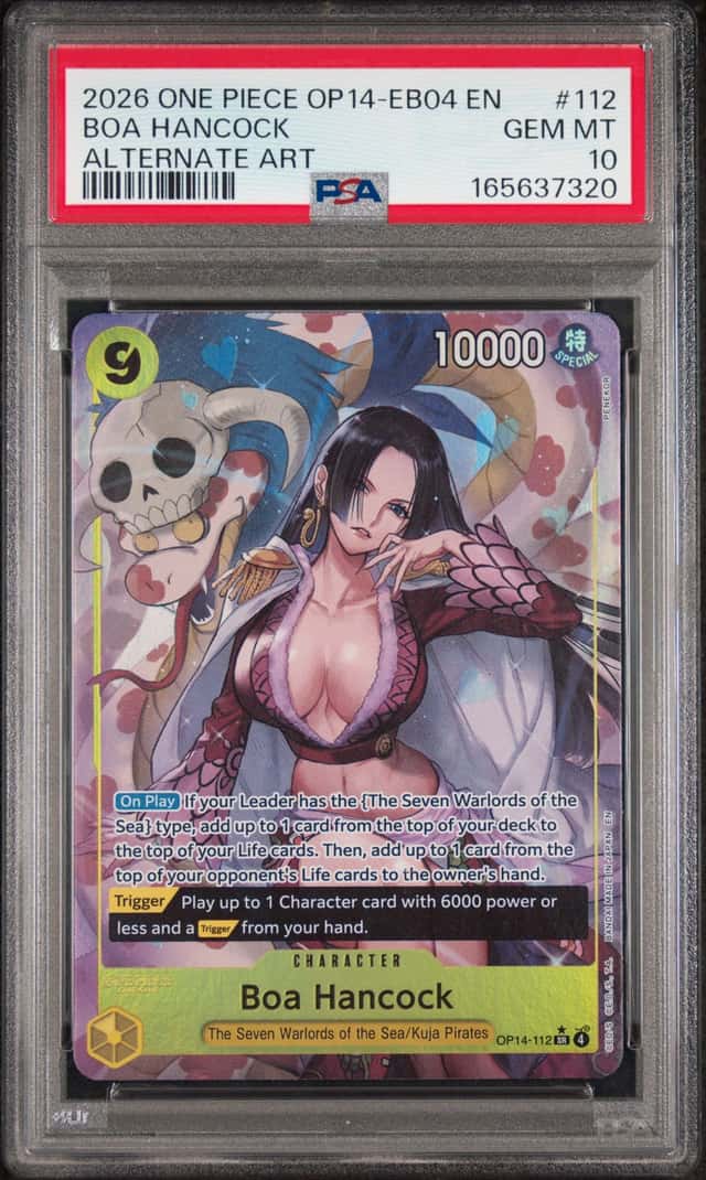 2026 ONE PIECE OP14-EB04-THE AZURE SEA'S SEVEN ALTERNATE ART BOA HANCOCK PSA 10