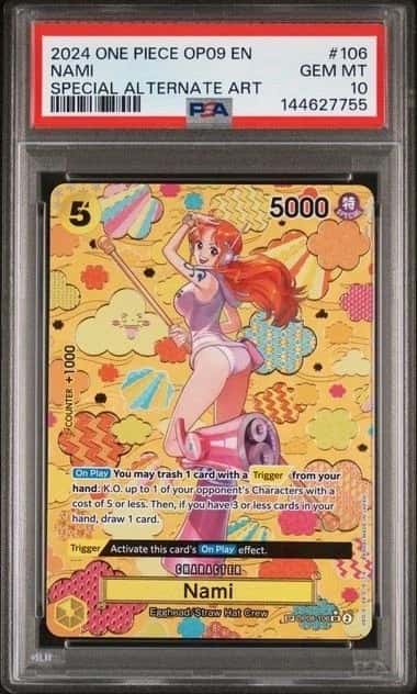 ONE PIECE NAMI 2024 EMPERORS IN THE NEW WORLD #106 SPECIAL ALT ART PSA 10