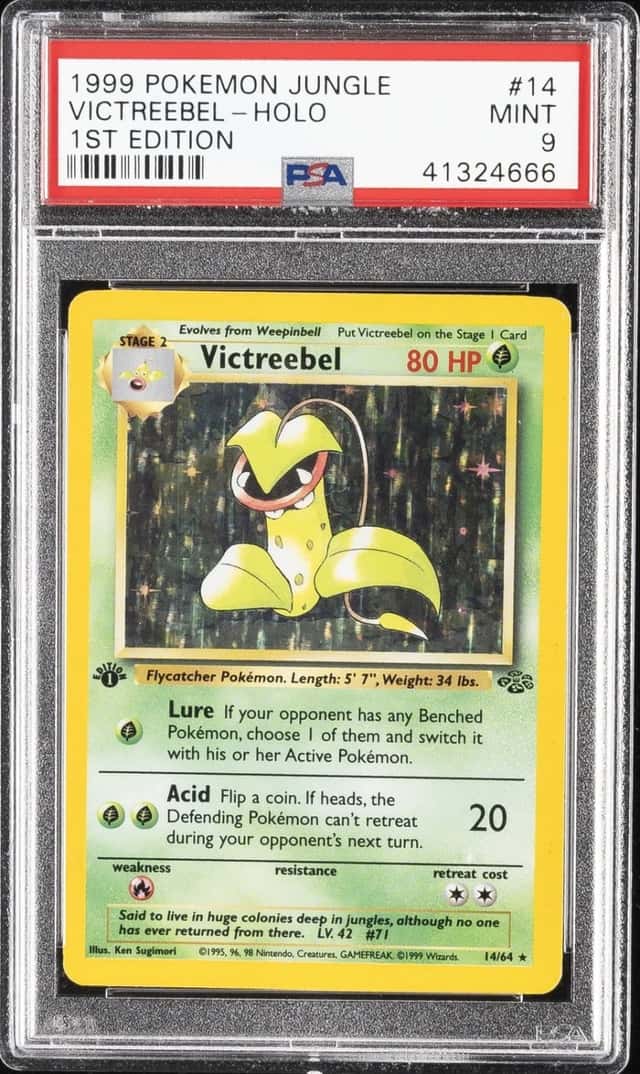 1999 POKEMON JUNGLE 1ST EDITION #14 VICTREEBEL-HOLO PSA 9
