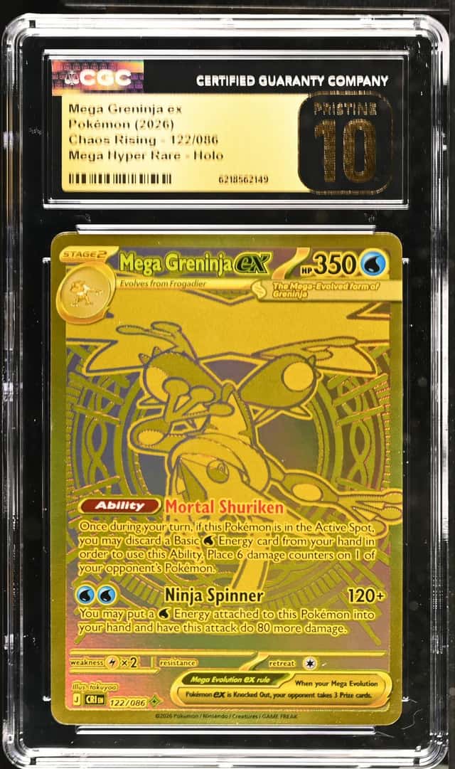 2026 Pokemon Chaos Rising Greninja ex Hyper Rare SSP #122/086 CGC 10 PRISTINE