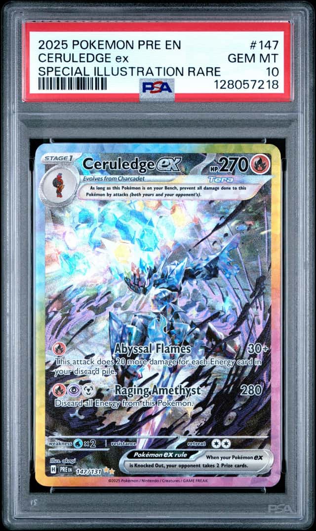 2025 Pokemon Prismatic Ceruledge ex Special Illustration Rare #147/131 PSA 10