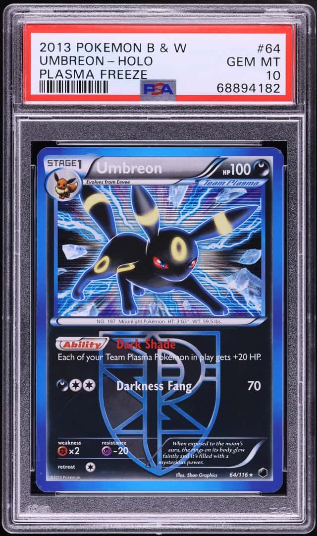 2013 Pokemon Black & White Plasma Freeze Holo Umbreon #64 PSA 10 GEM MINT