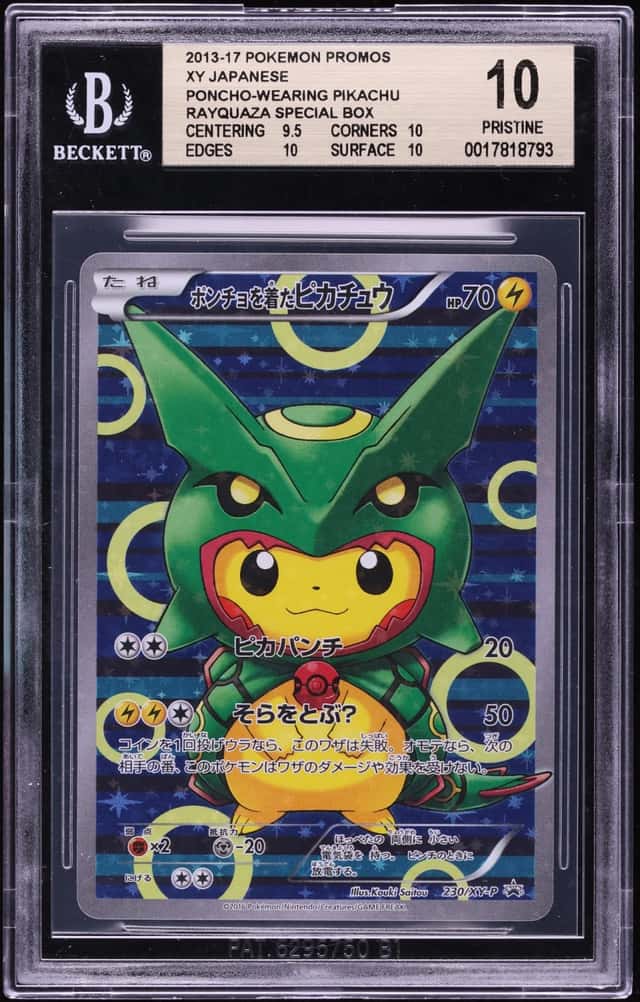 2013 Pokemon Japanese XY Promo Special Box Full Art Poncho Wearing Pikachu #230 BGS 10 PRISTINE