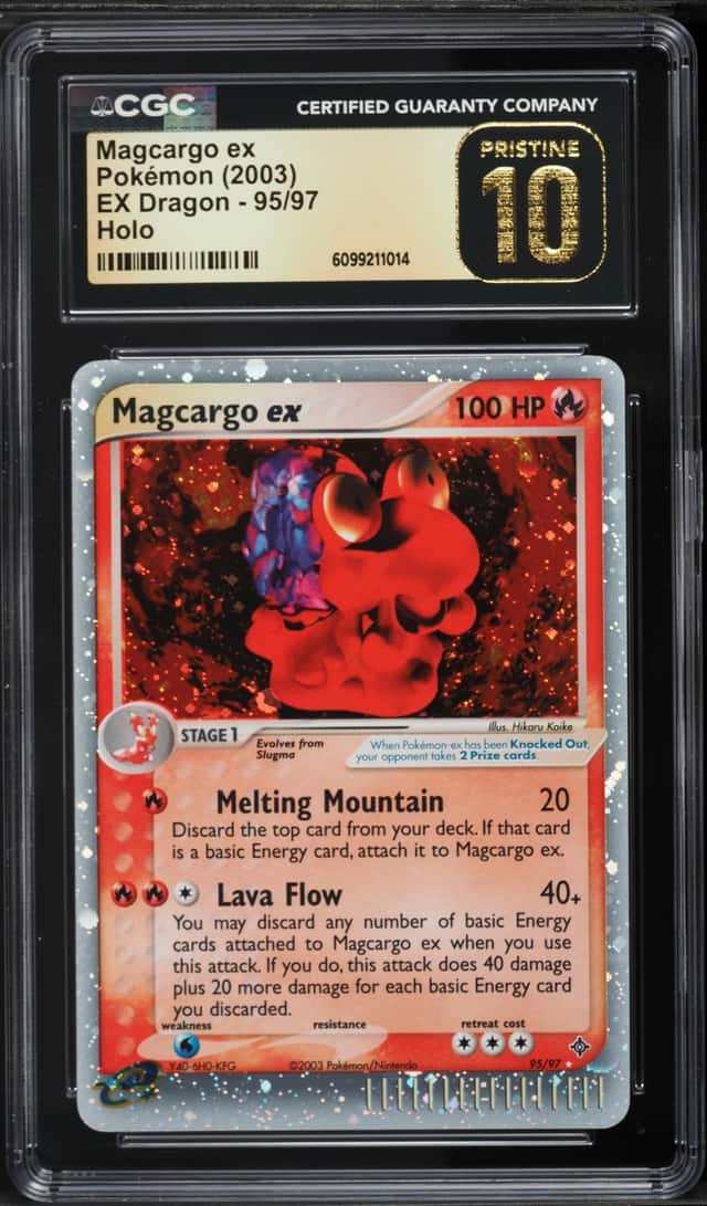 2003 Pokemon EX Dragon Holo Magcargo Ex #95 CGC 10 PRISTINE