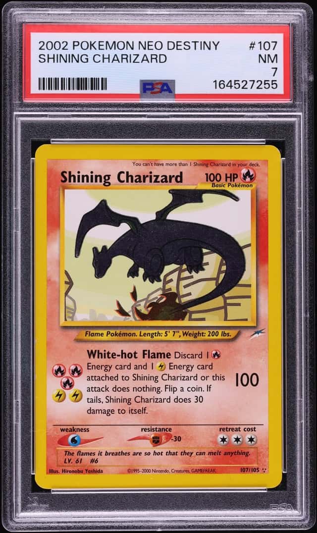 2002 Pokemon Neo Destiny Shining Charizard #107 PSA 7 NRMT