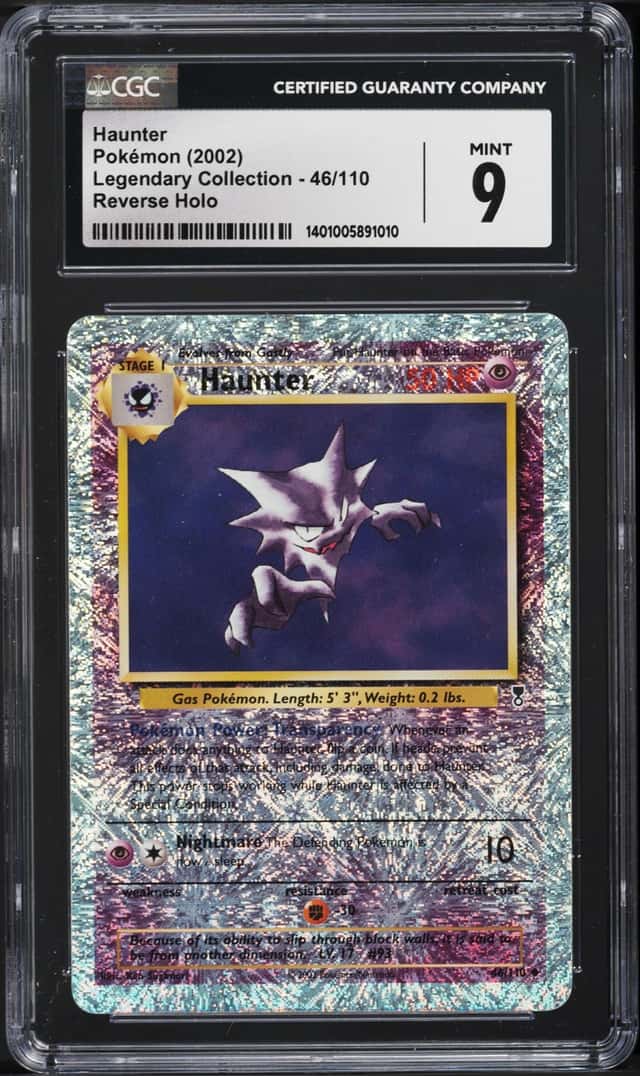 2002 Pokemon Legendary Collection Reverse Holo Haunter #46 CGC 9 MINT